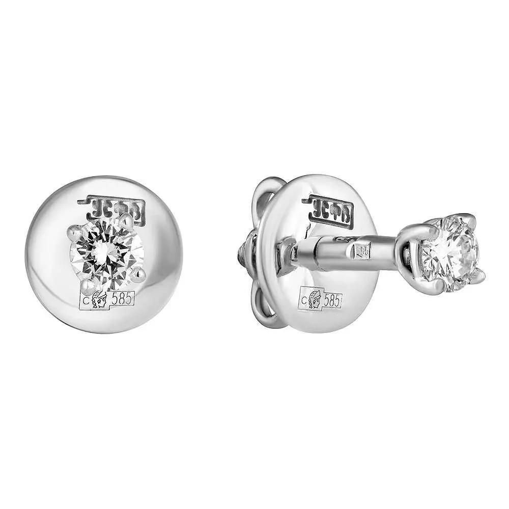 Серьги с бриллиантом