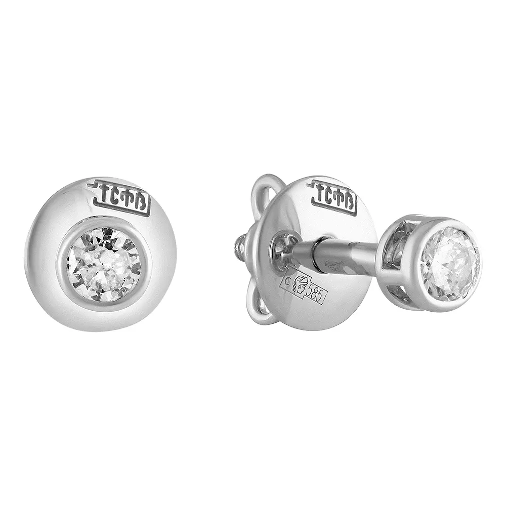 Серьги с бриллиантом