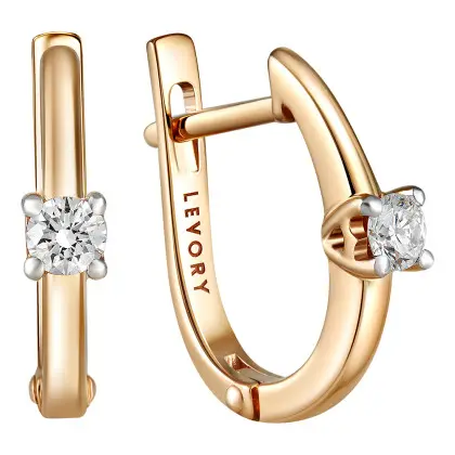 Серьги с бриллиантом