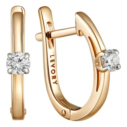 Серьги с бриллиантом