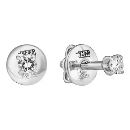 Серьги с бриллиантом