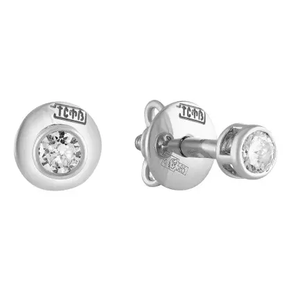 Серьги с бриллиантом