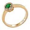 Кольцо с изумрудом и бриллиантами