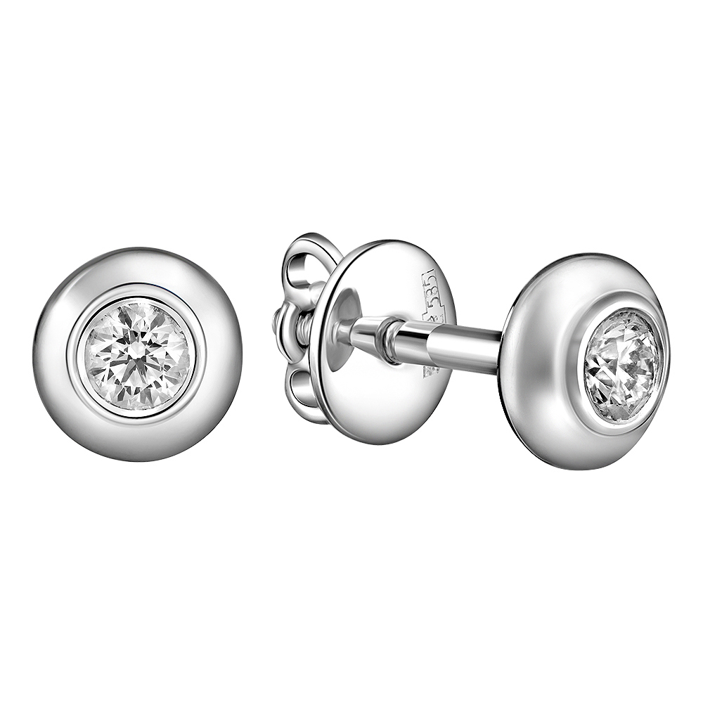 Серьги с бриллиантом