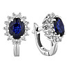 Серьги с сапфиром и бриллиантами