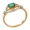 Кольцо с изумрудом и бриллиантами